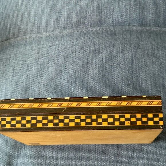 Vintage Turkish/Arabic Marquetry Wooden Trinket/Jewlery Box. Unisex. - Picture 3 of 6